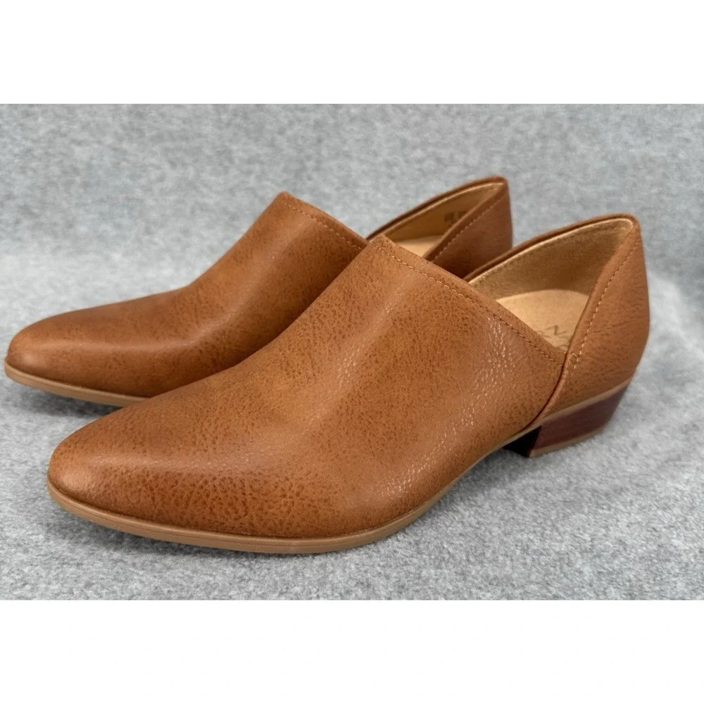 Naturalizer Women's Brown Slip On Loafer Heels Comfort Shoes Size 6M‎